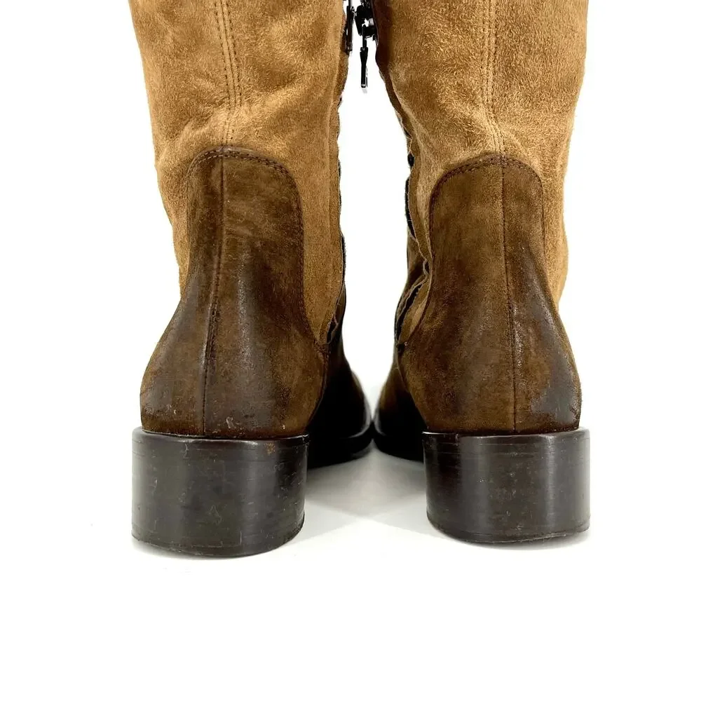 Prada brown suede